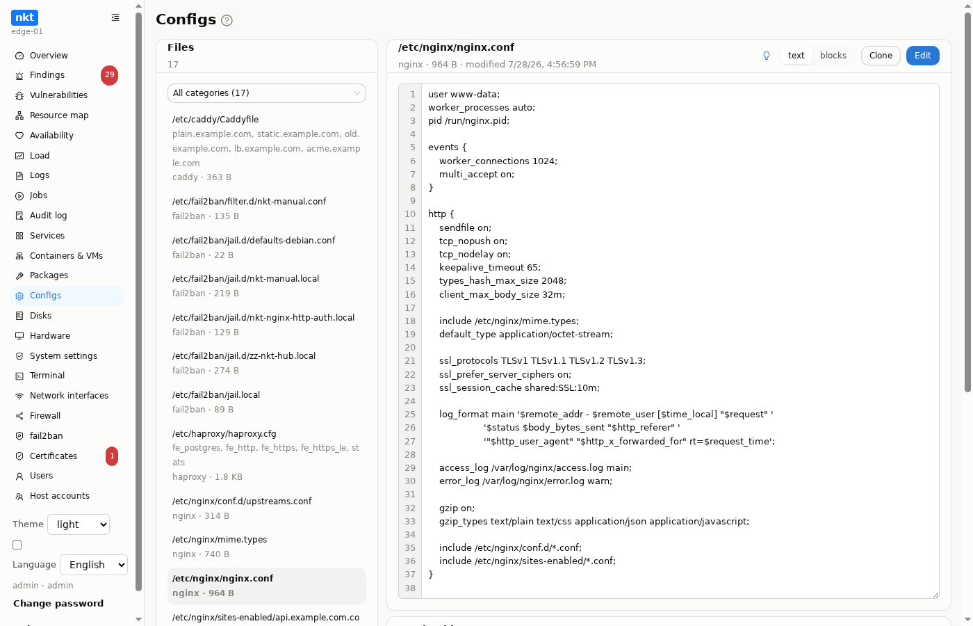 Config editor