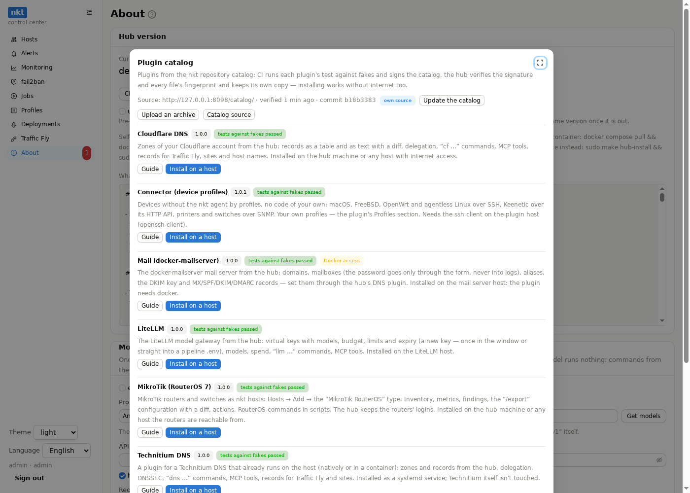 Plugin catalog