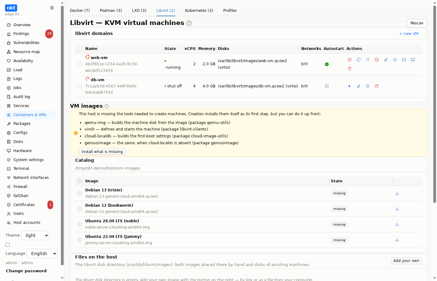 Virtual machines
